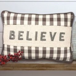 Christmas Decoration 27 "Believe" Christmas Pillow