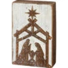 "Nativity" Embossed Box Sign -Christmas Decoration 106725