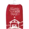 "Christmas Begins With Christ" Kitchen Dish Towel