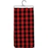 Red & Black Buffalo Check Plaid Kitchen Towel -Christmas Decoration 107275