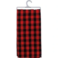 Red & Black Buffalo Check Plaid Kitchen Towel