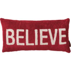 Christmas Decoration 29 "Believe" Corduroy Pillow
