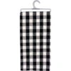 Black & Buff White Buffalo Check Plaid Kitchen Towel -Christmas Decoration 108744 1