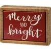 "Merry And Bright" Box Sign 2 "Merry And Bright" Box Sign -Christmas Decoration 109406