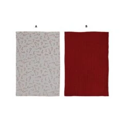 Candy Cane Printed OR Red Waffle Weave Tea Towel, 2 Style Options -Christmas Decoration 111111111111