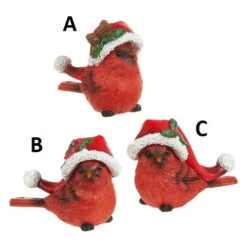 Cardinal With Santa Hat, 3 Style Options -Christmas Decoration 1111111111111111