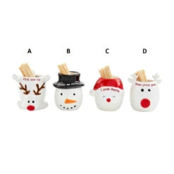 Christmas Character Toothpick Holder, 4 Style Options By Mud Pie -Christmas Decoration 11111111111111111111