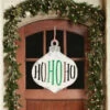 "Ho Ho Ho" Metal Ornament Door Wall Hanger, By Mud Pie (Pick Up Only) -Christmas Decoration 1111111111111111111111111