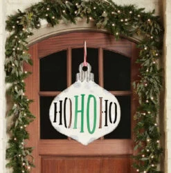 "Ho Ho Ho" Metal Ornament Door Wall Hanger, By Mud Pie (Pick Up Only)