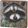 Christmas Woodland Raccoon Winter Block Sign -Christmas Decoration 114305