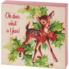 "Oh Deer, What A Year" Reindeer Block Sign 2 "Oh Deer, What A Year" Reindeer Block Sign -Christmas Decoration 115348