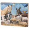 Farm Animal Nativity Box Sign -Christmas Decoration 148392