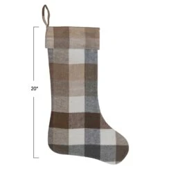 Brushed Plaid Cotton Flannel Stocking, Multi Color Beige & Taupe -Christmas Decoration 16193 64d989c905c551.85618716 xs3752 2 1800x1800 318e0388 95fd 4a2b b983 b5044fe673f5