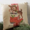 Vintage Look Reindeer Mini Pillow -Christmas Decoration 1 528902c9 5fe5 4c42 9576 bd3978b314c7