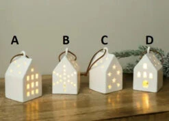 Ceramic LED House Ornament, 4 Style Options -Christmas Decoration 1 ea62881e c015 4557 aab3 cf891df5b205