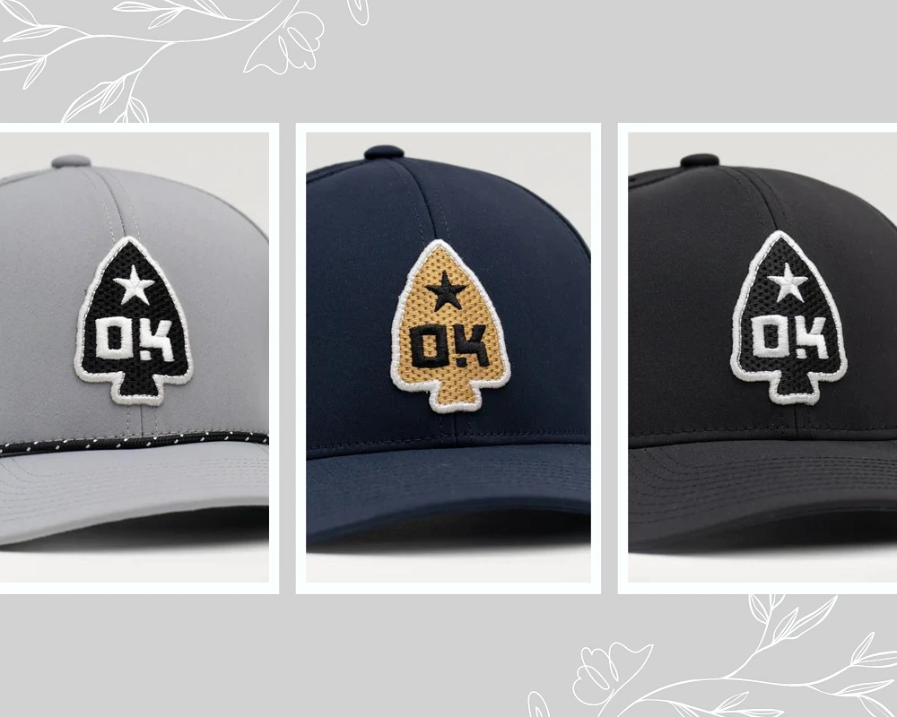 The Okie Brand Hat, Pierce Arrowhead Performance Hat, Three Color Options 3 The Okie Brand Hat, Pierce Arrowhead Performance Hat, Three Color Options
