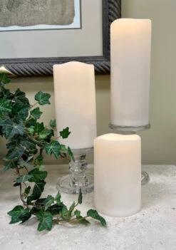 Flameless LED Candles With Remote 3 PC Set Ivory -Christmas Decoration 22130 lifestyle 69623.1620147329