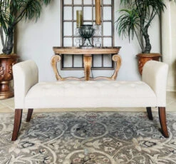 Tufted High Side Bench Off White 11 Tufted High Side Bench Off White -Christmas Decoration 23081TT Lifestyle 41115.1630679459