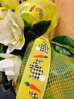 Ribbon Gingham Bunny 2.5" X 10YD Yellow -Christmas Decoration 310044002 Main Lifestyle 15181.1644444793