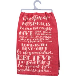 "Christmas House Rules ... " Kitchen Towel