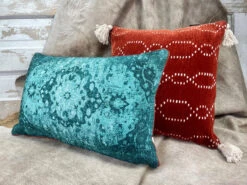 Toss Pillow Woven Chenille Rust Natural 20" X20" -Christmas Decoration 37 16613.1634231550