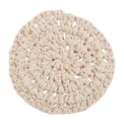 Knotted Cotton Round Trivet, 3 Color Options, By Mud Pie -Christmas Decoration 40000046c