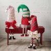 Dangle Leg Christmas Elf Hat Sitter, 3 Style Options, By Mud Pie -Christmas Decoration 40030133e 1