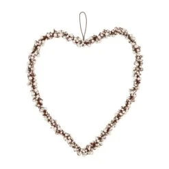 Pearl & Wire Heart Hanger Or Sitter, 3 Size Options By Mud Pie -Christmas Decoration 40030232l
