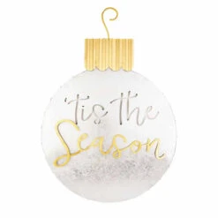 "Tis The Season" Ornament Large Door Wall Hanger, By Mud Pie (Pick Up Only)