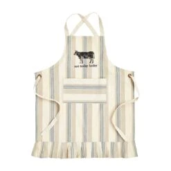 "Not Today Heifer" Farm Cow Ruffle Apron By Mud Pie