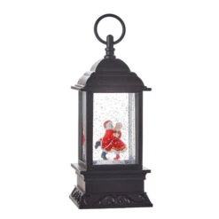 Dancing Santa & Mrs Claus Animated Musical Lighted Water Lantern