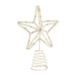Beaded Star Christmas Tree Star Topper By Mud Pie