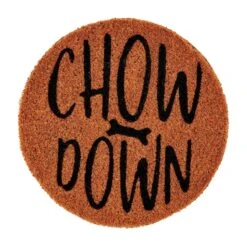 "Chow Down" Dog Pet Bowl Mat By Mud Pie