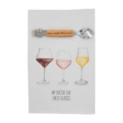 "Wine" Hand Towel & Bar Tool Set By Mud Pie
