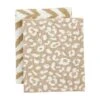 Leopard & Zebra Kitchen Towel 2-Piece Set By Mud Pie -Christmas Decoration 41500297l