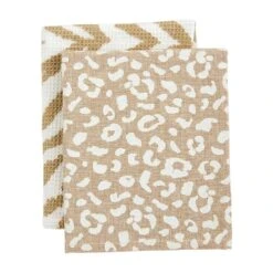 Leopard & Zebra Kitchen Towel 2-Piece Set By Mud Pie