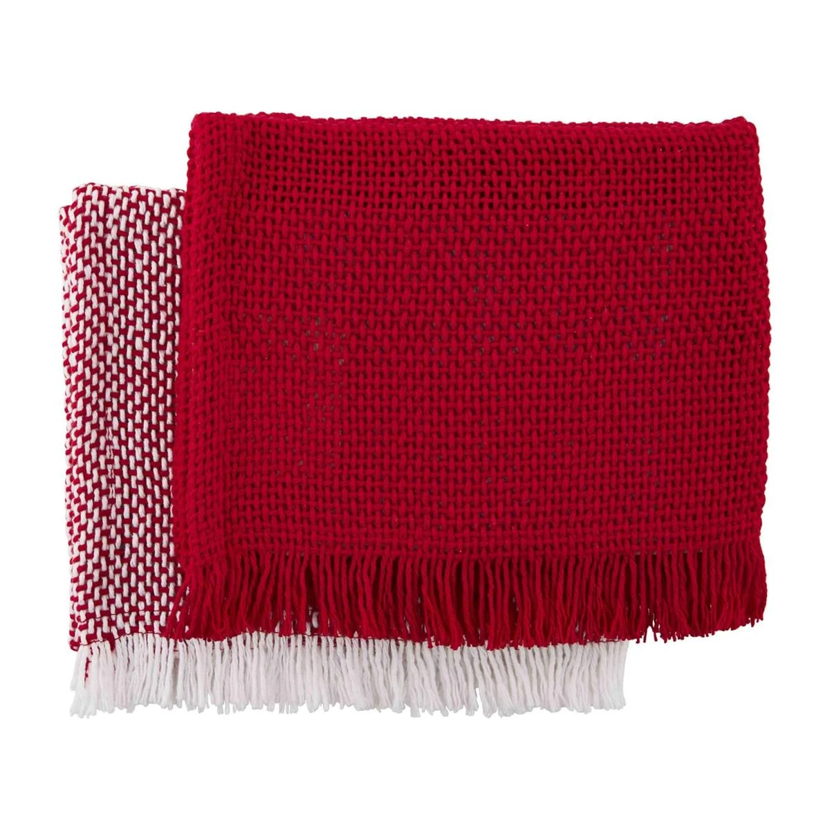 Red & White Woven Kitchen Towel 2-Piece Set By Mud Pie 3 Red & White Woven Kitchen Towel 2-Piece Set By Mud Pie
