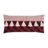 Buffalo Plaid Check & Stripe Lumbar Tassel Pillow, Red & Black -Christmas Decoration 41600560 1