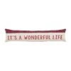 "It's A Wonderful Life" Tartan Plaid Christmas Pillow By Mud Pie -Christmas Decoration 41600774W