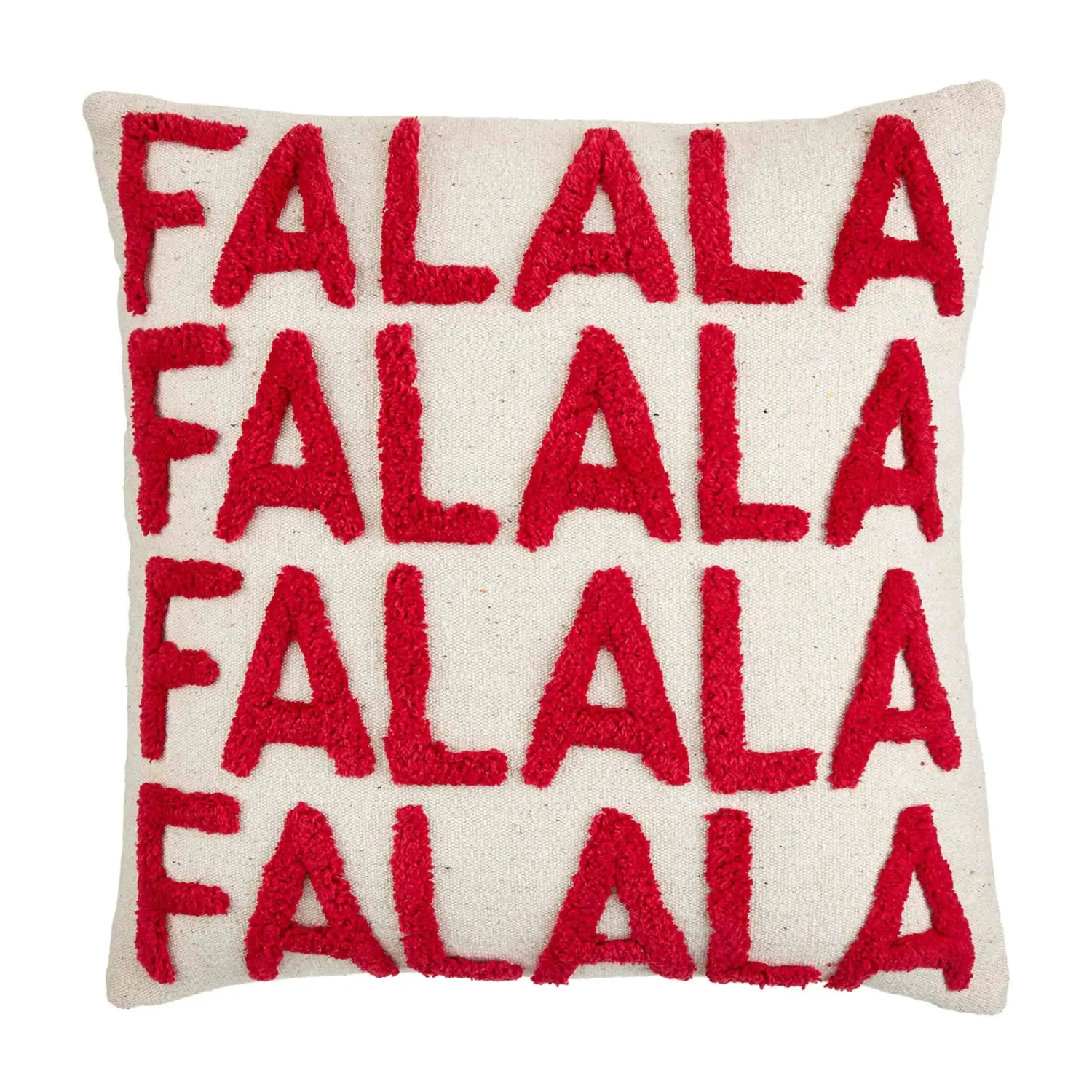 "Fa La La" Tufted Christmas Pillow By Mud Pie 3 "Fa La La" Tufted Christmas Pillow By Mud Pie