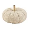 Animal Print Fawn Fabric Pumpkin By Mud Pie -Christmas Decoration 41780008m
