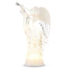 Lighted Angel With Trumpet & Silver Swirling Glitter, 12” (Pick Up Only)