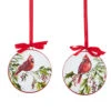 Cardinal Disc Shaped Christmas Ornament, 2 Style Options 2 Cardinal Disc Shaped Christmas Ornament, 2 Style Options -Christmas Decoration 4221324
