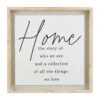 "Home ... The Story Of Who We Are" Glass Plaque By Mud Pie (Pick Up Only)