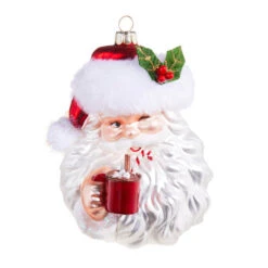 Santa Claus Drinking Cocoa Christmas Ornament