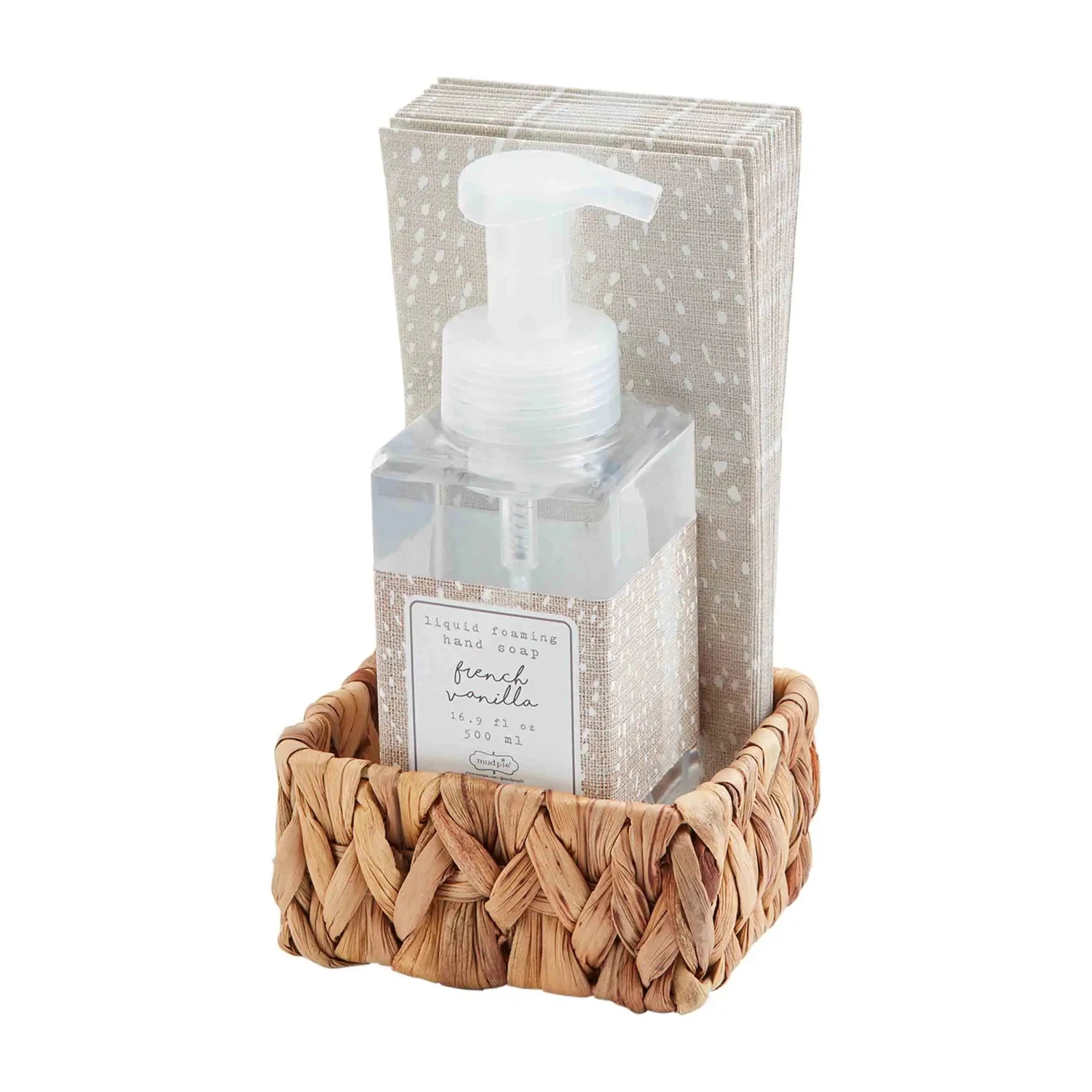 Fawn Animal Print Soap & Guest Towel 3-Piece Basket Set By Mud Pie 3 Fawn Animal Print Soap & Guest Towel 3-Piece Basket Set By Mud Pie