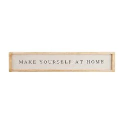 "Make Yourself At Home" Framed Canvas Plaque By Mud Pie
