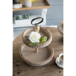 Beaded 2-Tiered Tray -Christmas Decoration 45199 14