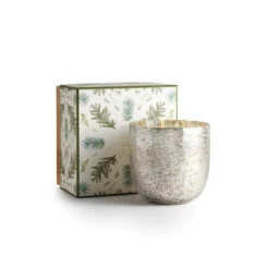 Balsam & Cedar Large Luxe Sanded Mercury Glass Candle By Illume