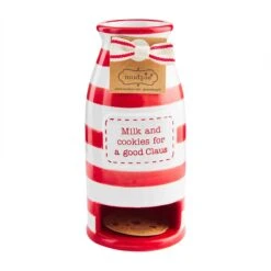Milk & Cookies For Santa, Striped Bottle By Mud Pie